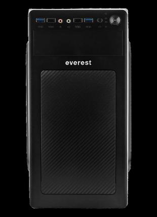 Корпус everest 6116 - 400w 12cm matx, 2xusb3.0+2xusb2.03 фото