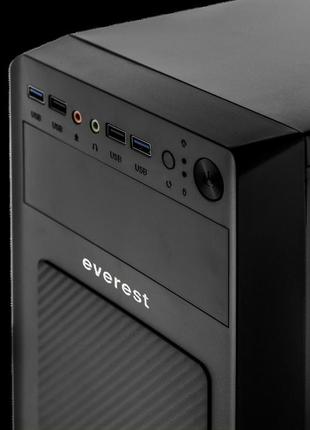 Корпус everest 6116 - 400w 12cm matx, 2xusb3.0+2xusb2.04 фото