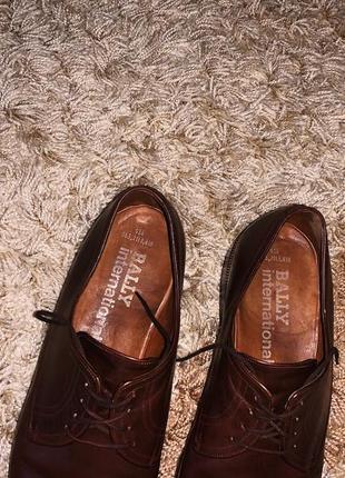 Туфли bally коричневые, натуральная кожа оригинал5 фото