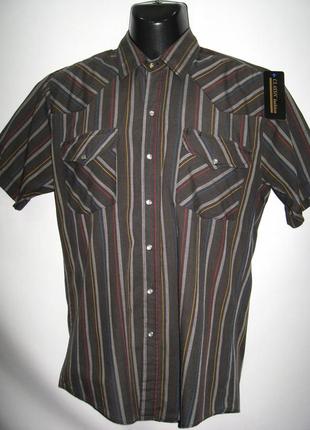 Мужская рубашка с коротким рукавом western frontier р.46-48 (046rk) (только в указанном размере, только 1 шт)