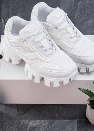 Топові кросівки prada cloudbust white