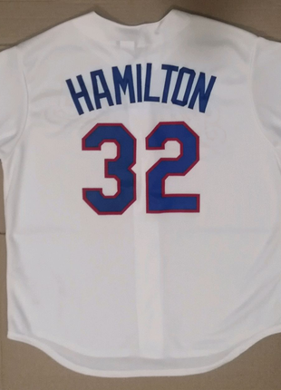 Спортивная бейсбольная футболка. texas rangers. hamilton 32.2 фото