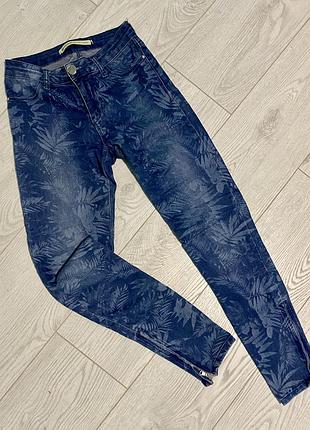 Джинси літні принт листя