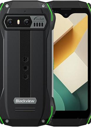 Смартфон blackview n6000 8/256gb green, nfc, 48+0.3/16мп, helio g99, ips 4.3", 2sim, ip68 / ip69k, 3880 ма