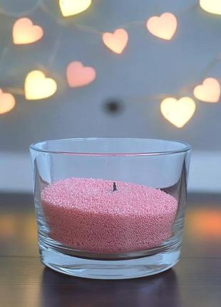 Насипна свічка (пальмовий насипний віск) 200 грам "барбі пінк" + 20 см.гноту