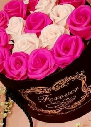 Подарунковий набір мильних троянд forever i love you подарунковий5 фото