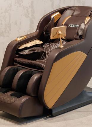 Масажне крісло 8 програм масажу xzero y5 sl premium brown масажні крісла з іч прогріванням спини