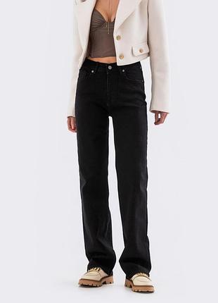 Жіночі джинси прямого крою чорні | 79937