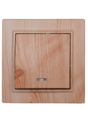 Вимикач з підсвічуванням enzo світле дерево