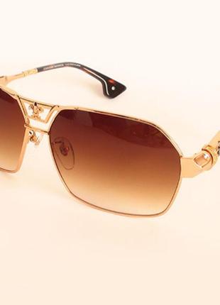 Очки chrome hearts dixon yo gold brown1 фото