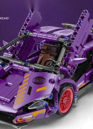 Конструктор technic lamborghini sport car 452 детали фиолетовый ламборгини совместимый с lego