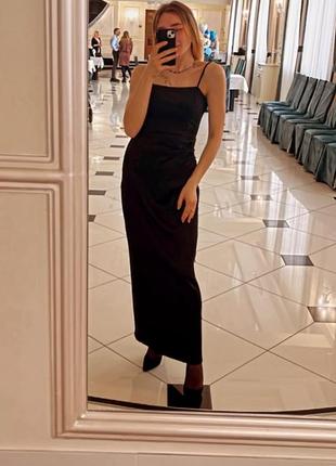 Платье шелк в пол платье длинное макси миди шикарное женское на бретелях