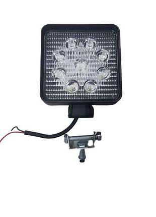 Дополнительная led фара 9диодов 12-24вт, квадратная 108*108мм