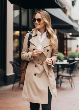 Marc o’ polo бежевый тренч плащ базовая вещь