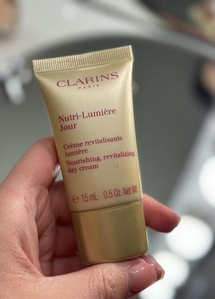 Clarins nutri-lumiere - питательно-восстанавливающий крем для лица 15 мл