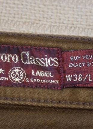 Широкие винтажные х/б джинсы цвета оливы malboro classics  сша 36/347 фото