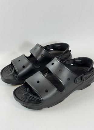 Мужские черные сандалии crocs all-terrain 47, 48, 49 размер