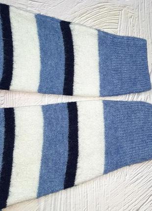 💝2+1=4 фирменный голубой мягкий свитер оверсайз в полоску h&amp;m, размер 46 - 485 фото