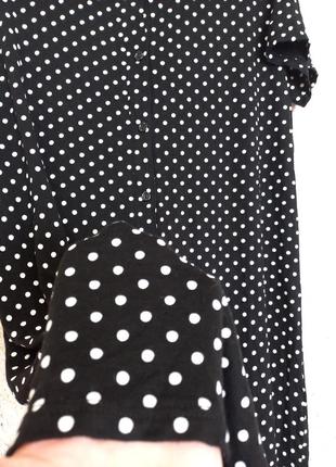 Сукня в горошок горох чорного кольору на гудзиках boohoo4 фото
