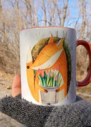 Чашка з ілюстрацією "а в душі завжди весна"