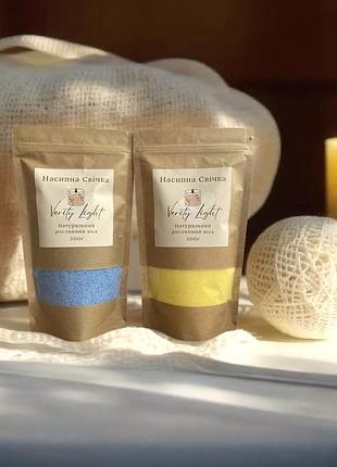 Насыпная свеча (пальмовый насыпной воск) 400 грамм "украина" + 40 см. фитиля