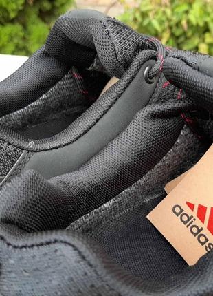 Мужские кроссовки adidas climaproof черные с красной подошвой3 фото