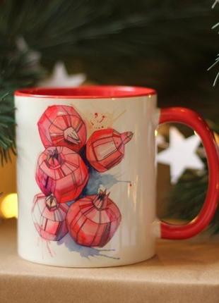 Чашка з гранатами