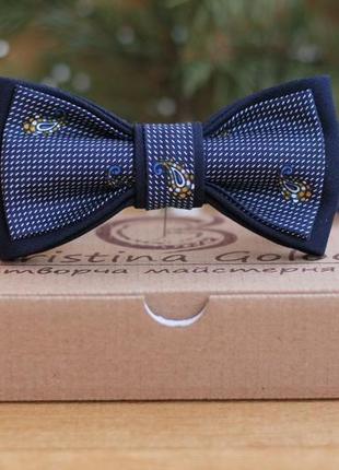 Метелик подвійний синій з малюнком "пейслі"