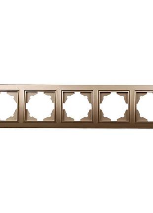 Рамка п'ятимісна enzo розкішно-золотий