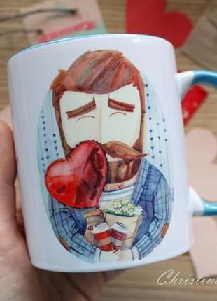 Чашка з принтом "love is in the air"