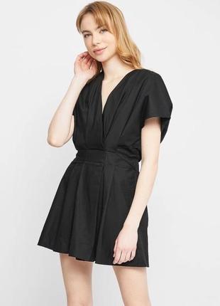 Черное короткое мини платье zara trf