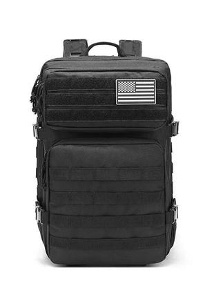 Тактический рюкзак черный 45 л, рюкзак для военных, прочный рюкзак, рюкзак военный