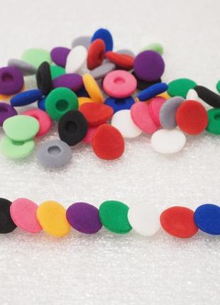 Амбушюры (накладки, подушечки) для наушников-таблеток, airpods, беспроводных, поролоновые разноцветные