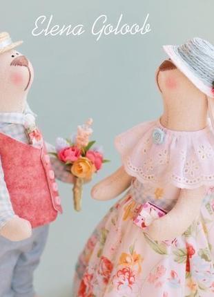 Закохані зайці  тільда кораловий з м'ятним 4