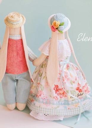 Закохані зайці  тільда кораловий з м'ятним 2