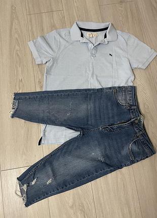 Поло и шорты джинсовые