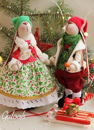 Рождественские зайцы-гномы