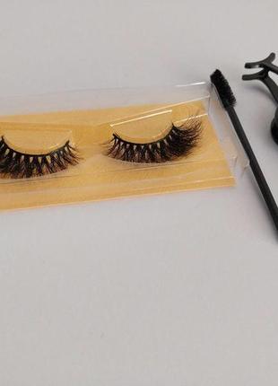Ресницы накладные 1 пара + щёточка для ресниц