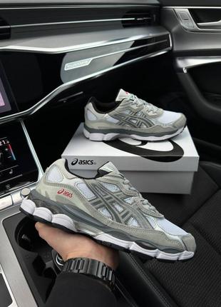 Кроссовки asics gel-nyc gray white silver3 фото