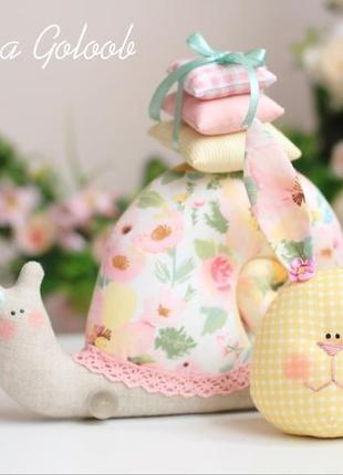 Весенний декор улитка и зайка