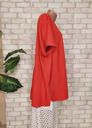 Фирменная new look просторная блуза в сочном красном цвете баталл, размер 6хл-7хл6 фото