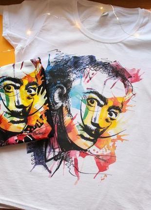 Футболка с авторским принтом "salvador dalí"
