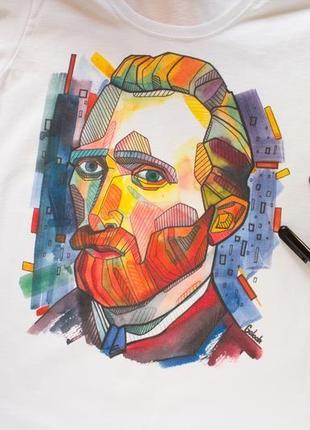 Футболка с авторским принтом "vincent willem van gogh"