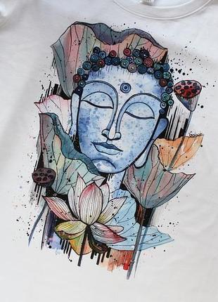 Футболка з авторським принтом "будда"