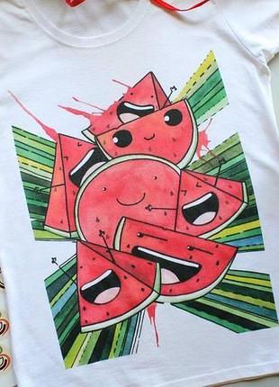 Футболка з авторським принтом « соковитий кавун»