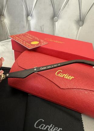 Сонцезахисні коричневі окуляри cartier повний комплект6 фото