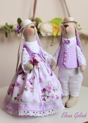 Пара зайчиков « сиреневые»