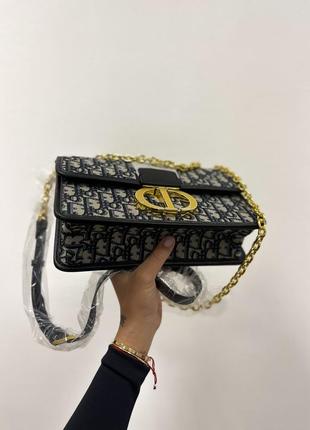 Сумка dior montaigne арт. 92099 • один відділ • розмір 25х16х8 • матеріал: шкіра , текстиль • компле2 фото