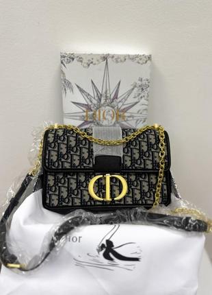 Сумка dior montaigne ст. 92099 • один отдел • размер 25х16х8 • материал: кожа, текстиль • комплект:7 фото