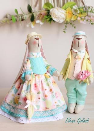 Влюблённые зайцы тильда .подарок на свадьбу